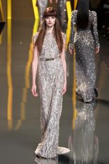 Elie Saab Fall 2012 Sheer Paillette Detail Floor-Length Gown