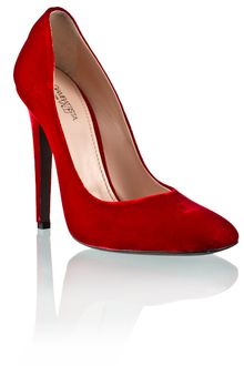 Giambattista Valli Red Velvet Pump - Lyst
