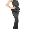 Givenchy Shiny Stretch Jersey Peplum Long Dress in Black - Lyst