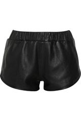Kelly Bergin Perforated Leather Shorts