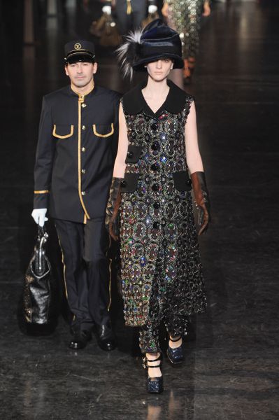 Louis Vuitton Fall 2012 Kaleidoscope Appliqué StraightLeg Pants in Black - Lyst