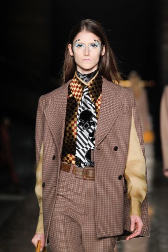 Miu Miu Fall 2012 Leather Marbled Buckle Belt  - Lyst