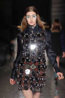 Miu Miu Fall 2012 Brown Suede Mini Skirt - Lyst