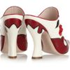Miu Miu Western Leather Mules in Red - Lyst