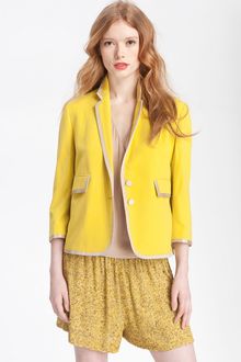 Robert Rodriguez Satin Trim Silk Jacket - Lyst