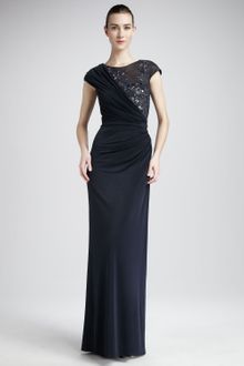 Tadashi Shoji Mirror Bodice Gown - Lyst