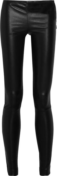 The Row Moto Stretchleather Leggings in Black - Lyst