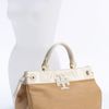 Tory Burch Stacked T Tote in Beige (natural with white) - Lyst