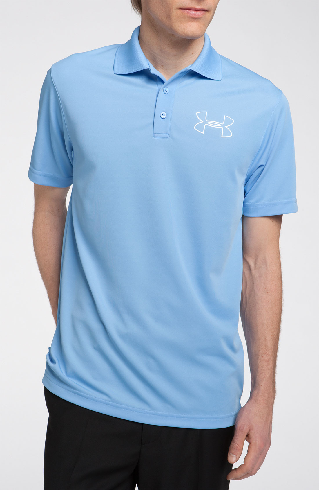 Under Armour Coldblack Outline Heatgear Polo in Blue for Men (carolina