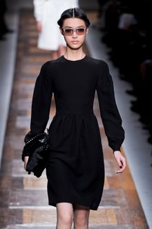 Valentino Fall 2012 Knee-Length Formal Black Dress with Bell Sleeves  - Lyst
