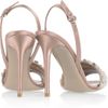 Valentino CrystalEmbellished Satin Sandals in Pink (rose) - Lyst