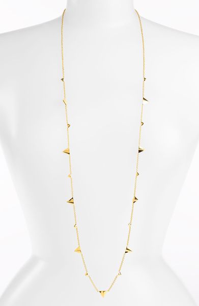 Elizabeth And James Thorn Long Layering Necklace in Silver (silver/ gold) - Lyst