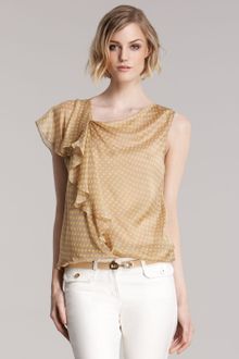Robert Rodriguez Ruffled Polka-dot Blouse - Lyst