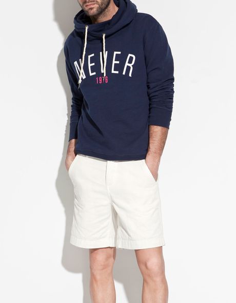 Zara Never Hoodie in Blue for Men (navy) | Lyst