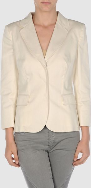 Alberta Ferretti Blazer in White (ivory) - Lyst