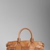 Burberry Large Leather Buckle Detail Tote in Brown (saddle brown) - Lyst