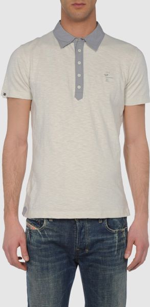 Diesel Polo Shirts in Beige for Men (blue) - Lyst