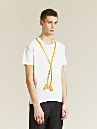 Lanvin Mens Pompon Tie Embroidered T Shirt - Lyst
