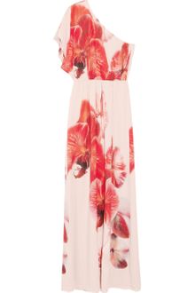 Alice + Olivia Robin Floral-printed Silk Crepe De Chine Maxi Dress - Lyst