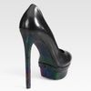 B Brian Atwood Stingrayprint Leather Platform Pumps in Black - Lyst