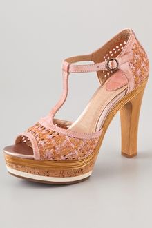 Frye Kara Woven T Strap Sandals - Lyst