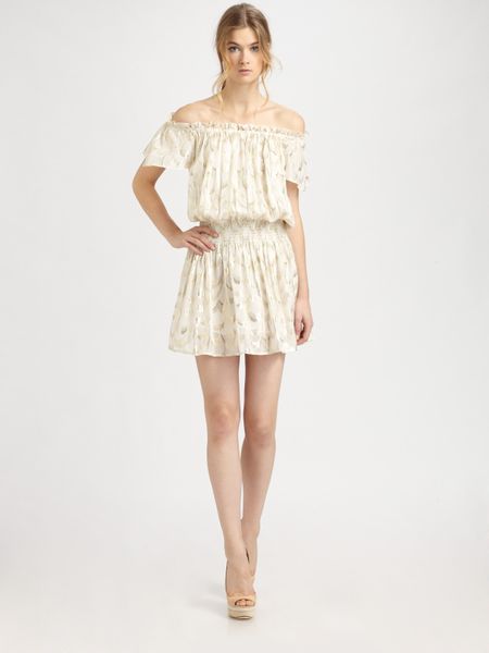 Rachel Zoe Frankie Peasant Dress in White (ivory) - Lyst