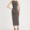 T By Alexander Wang Marled Asymmetrically Draped Dress in Gray (grey) - Lyst