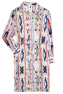 Tucker Side Porch Print Slim Fit Shirt Dress - Lyst