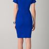 Zac Posen Short Sleeve Dress with Square Neckline in Blue (cobalt) - Lyst