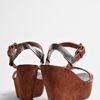Acne Brown Estelle Wedge Sandal in Brown - Lyst