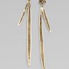 Aurelie Bidermann Long Pike Drop Earrings in Gold - Lyst