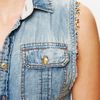 Free People Sleeveless Denim Shirt in Blue (vintage) - Lyst