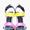Giuseppe Zanotti Patent Colorblock Sandal in Multicolor (yellow) - Lyst