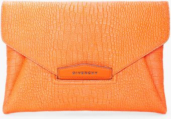 Givenchy Orange Antigonia Envelope Clutch - Lyst