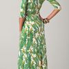 Issa VNeck Long Dress in Green (white) - Lyst
