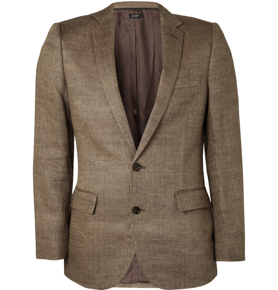 J.crew Ludlow Herringbone Linen Blazer in Brown for Men Lyst