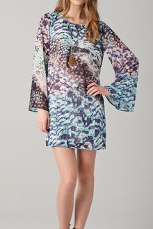 Pencey Feather Print Mini Dress - Lyst