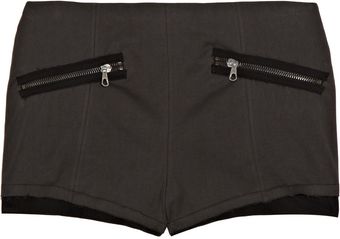  Crawford High-waisted Stretch-cotton Shorts 
