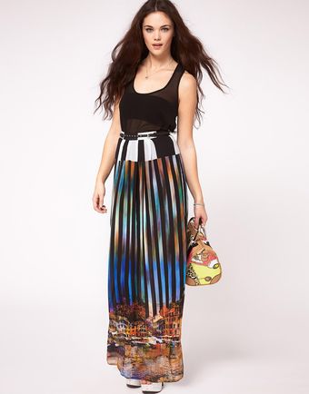 River Island Scene Stripe Maxi Skirt - Lyst