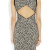 Sandro Reve Printed Stretch Cottonblend Dress in Gray (noir) - Lyst
