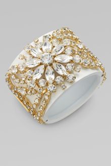 Vionnet Crystal Accented Cuff Bracelet - Lyst