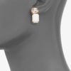 Vionnet Crystal Accented Drop Earrings in White - Lyst
