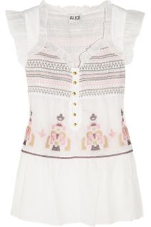 Alice By Temperley Marala Embroidered Cotton Top - Lyst