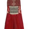 Bottega Veneta Handembellished Plissé Crepe and Satin Dress in Red - Lyst