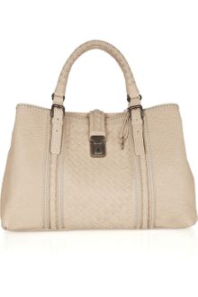 Bottega Veneta Roma Intrecciatopaneled Leather Tote - Lyst