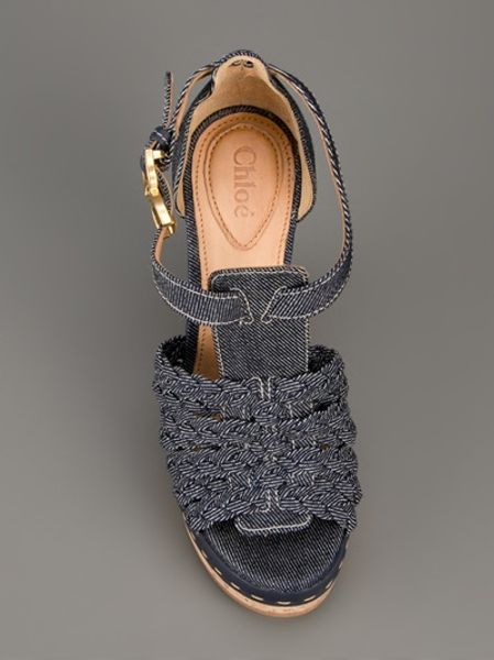 chloe denim sandals