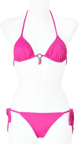 D&g Flamingo Triangle Bikini in Pink (leopard) - Lyst