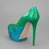 Gianmarco Lorenzi Python Skin Pump in Blue (green) - Lyst