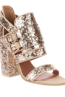 Givenchy Glitter Block Heel Sandal - Lyst