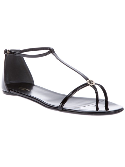 Gucci Thong Sandal in Black | Lyst
